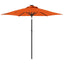 parasol med LED-lys og stålstang 225x225x212cm terrakottafarvet