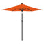 parasol med LED-lys og stålstang 225x225x212cm terrakottafarvet