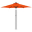 parasol med LED-lys og stålstang 225x225x212cm terrakottafarvet