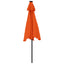 parasol med LED-lys og stålstang 225x225x212cm terrakottafarvet