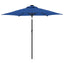 parasol med LED-lys og stålstang 225x225x212 cm azurblå