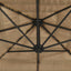 haveparasol med stålstang 246x246x230 cm brun