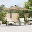 haveparasol med stålstang 246x246x230 cm brun