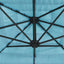 haveparasol med stålstang 246x246x230 cm blå