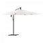 haveparasol med stålstang 246x246x230 cm hvid