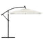 haveparasol med stålstang 246x246x230 cm hvid