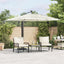 haveparasol med stålstang 246x246x230 cm hvid