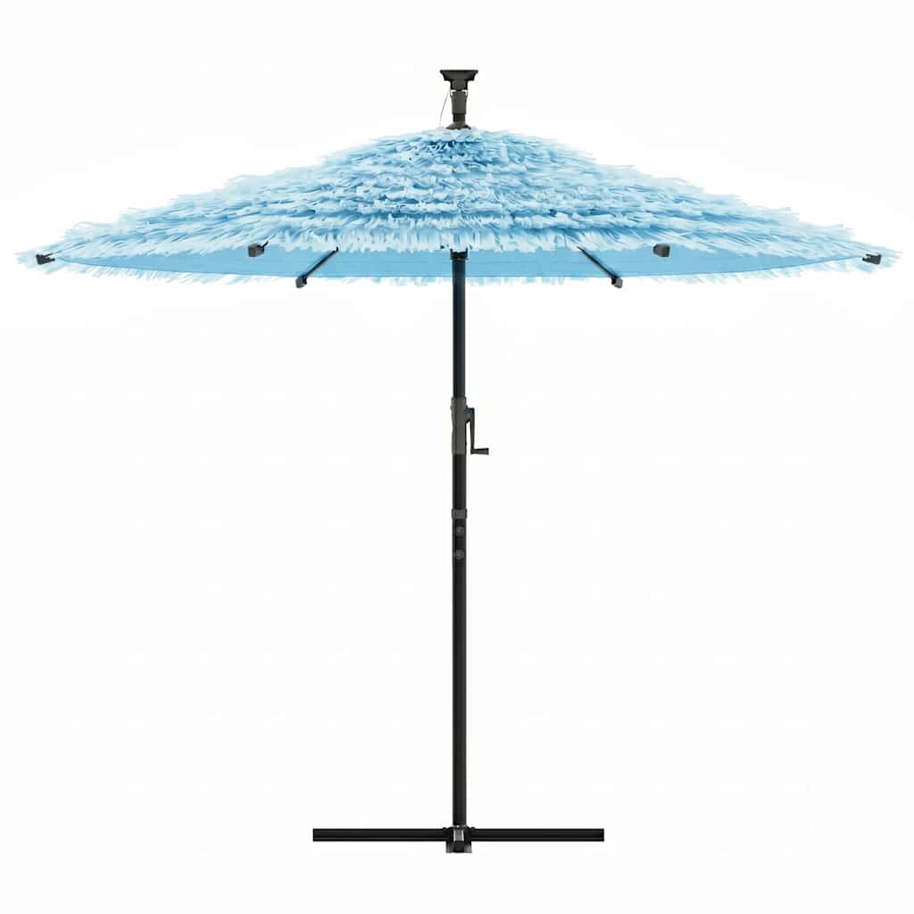 haveparasol med stålstang 269x269x235 cm blå