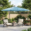 haveparasol med stålstang 269x269x235 cm blå