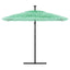 haveparasol med stålstang 269x269x235 cm grøn
