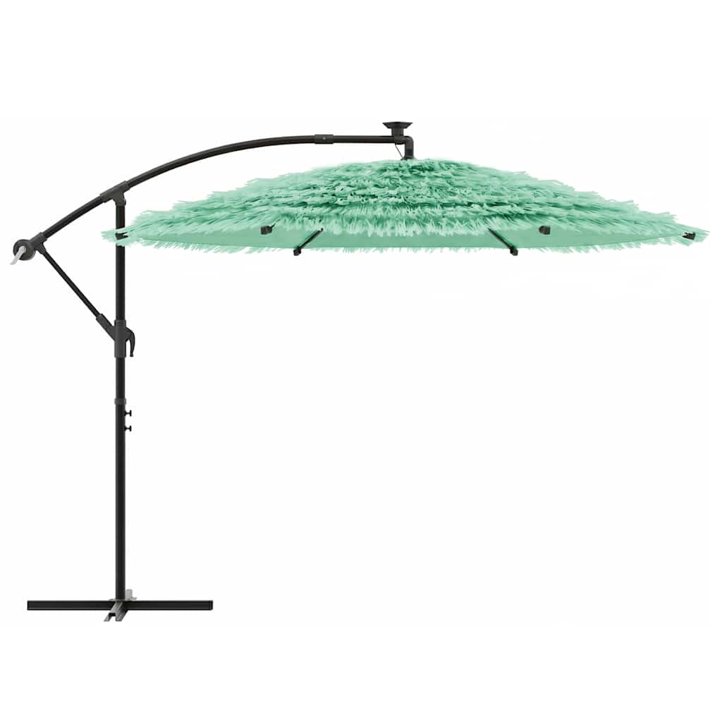 haveparasol med stålstang 269x269x235 cm grøn