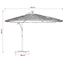 haveparasol med stålstang 269x269x235 cm grøn