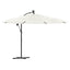 haveparasol med stålstang 269x269x235 cm hvid