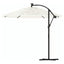 haveparasol med stålstang 269x269x235 cm hvid