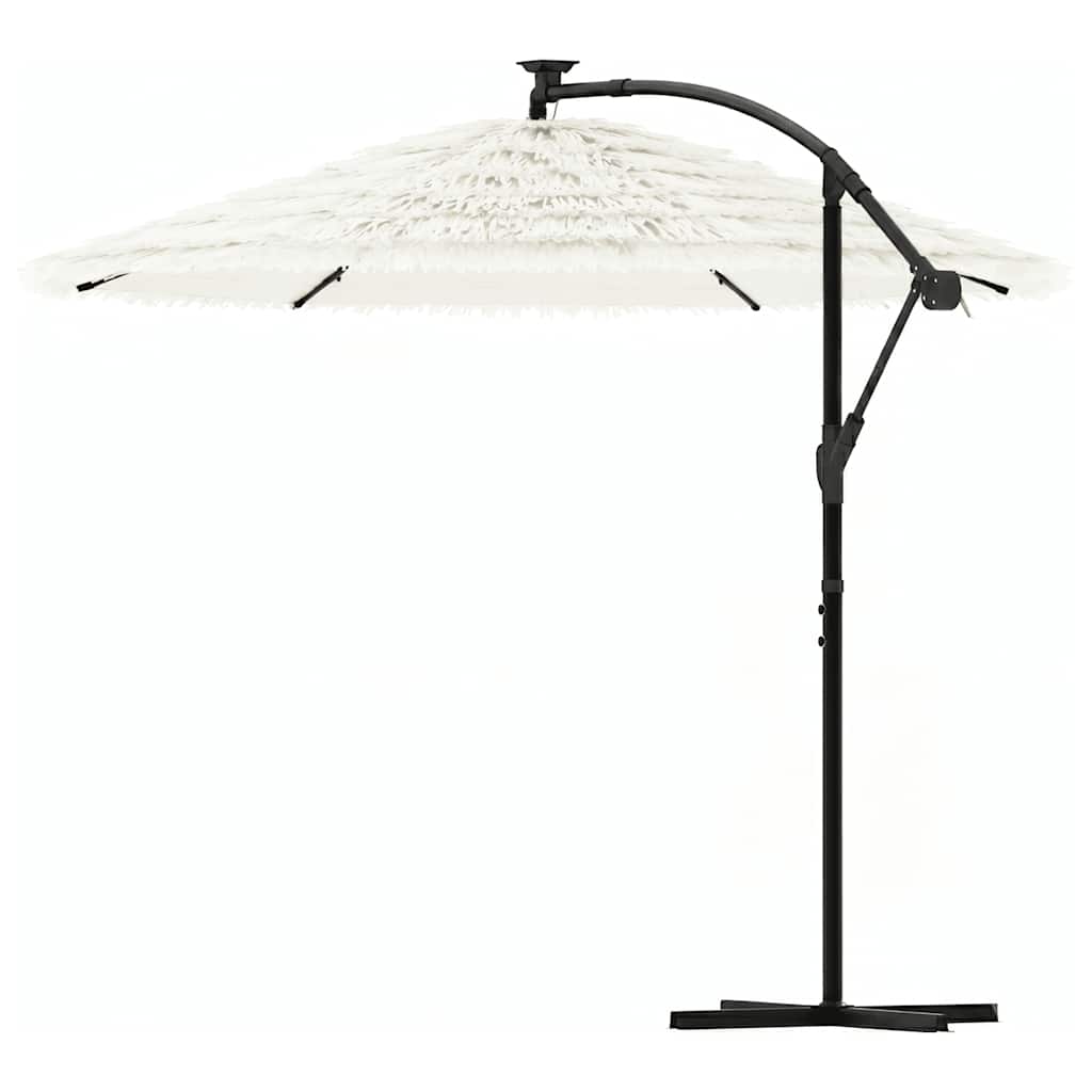 haveparasol med stålstang 269x269x235 cm hvid