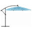 haveparasol med stålstang 290x290x238 cm blå