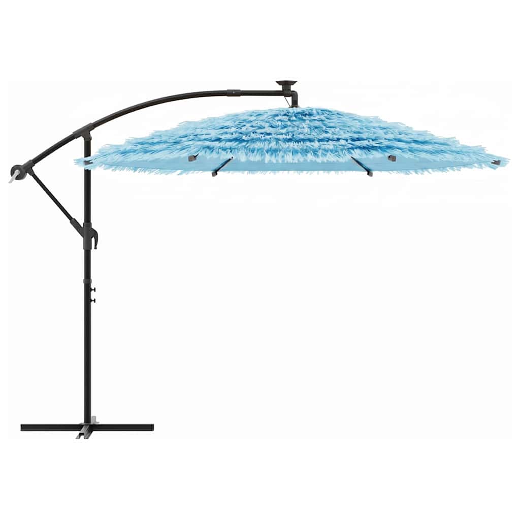 haveparasol med stålstang 290x290x238 cm blå