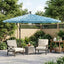 haveparasol med stålstang 290x290x238 cm blå