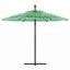 haveparasol med stålstang 290x290x238 cm grøn