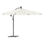 haveparasol med stålstang 290x290x238 cm hvid