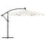 haveparasol med stålstang 290x290x238 cm hvid