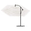 haveparasol med stålstang 290x290x238 cm hvid