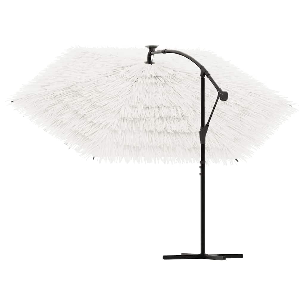 haveparasol med stålstang 290x290x238 cm hvid