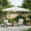 haveparasol med stålstang 290x290x238 cm hvid