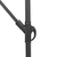 haveparasol med LED-lys og stålstang 290x290x238 cm brun