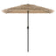 haveparasol med stålstang 248x248x248 cm brun