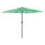 haveparasol med stålstang 248x248x248 cm grøn