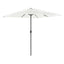 haveparasol med stålstang 248x248x248 cm hvid