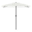 haveparasol med stålstang 248x248x248 cm hvid