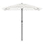 haveparasol med stålstang 248x248x248 cm hvid