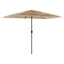 haveparasol med stålstang 300x200x250 cm brun