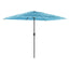 haveparasol med stålstang 300x200x250 cm blå