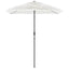 haveparasol med stålstang 300x200x250 cm hvid