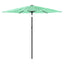 parasol med stålstang 223x223x213 cm grøn