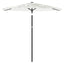 parasol med stålstang 223x223x213 cm hvid