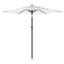 parasol med stålstang 223x223x213 cm hvid