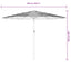 haveparasol med stålstang 268x268x226 cm brun