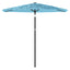 haveparasol med stålstang 268x268x226 cm blå