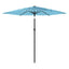 haveparasol med stålstang 268x268x226 cm blå