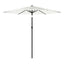 haveparasol med stålstang 268x268x226 cm hvid