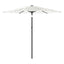 haveparasol med stålstang 268x268x226 cm hvid