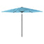 haveparasol med stålstang 288x288x225 cm blå