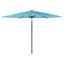 haveparasol med stålstang 288x288x225 cm blå