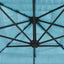 haveparasol med stålstang 288x288x225 cm blå