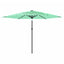 haveparasol med stålstang 288x288x225 cm grøn