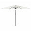 haveparasol med stålstang 288x288x225 cm hvid